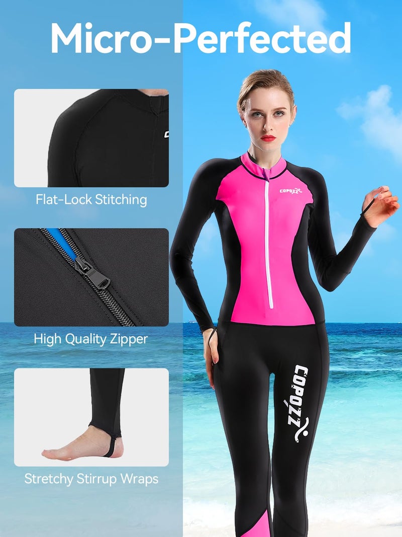 COPOZZ Womens Wetsuit Full Body Swimsuit for Women â€“ Front Zip Wet Suit for Snorkeling, Surfing, Scuba Gear, Paddleboarding, Water Sports - Image 5